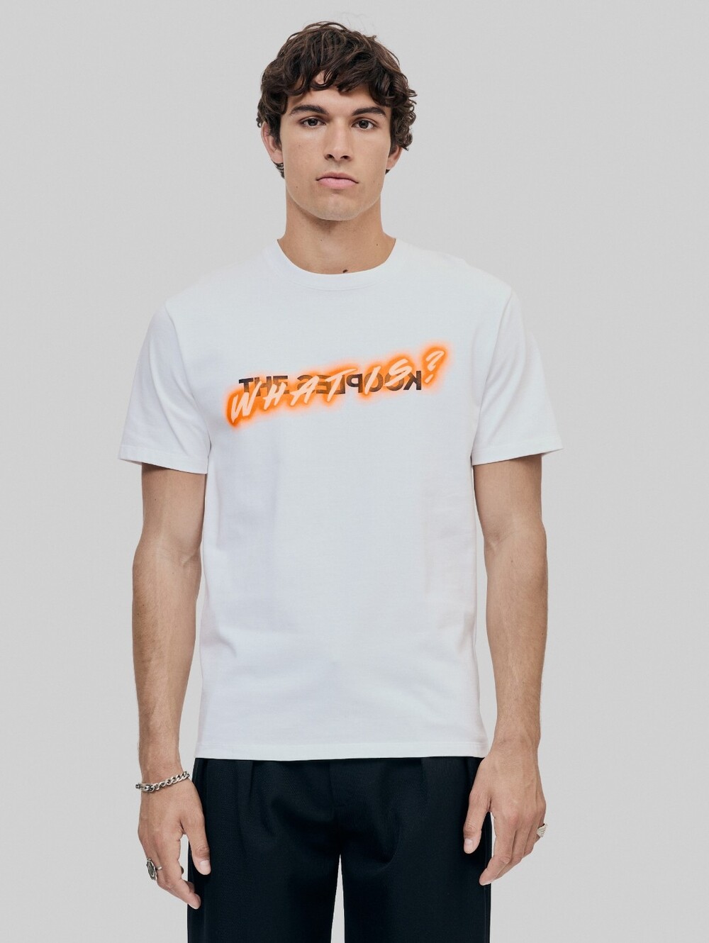 The Kooples What Is Neon White T-Shirt Heavyweight Cotton Tee Small